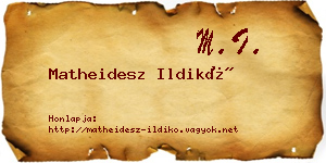 Matheidesz Ildikó névjegykártya