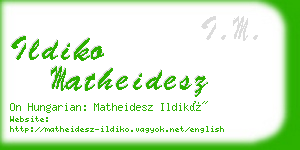 ildiko matheidesz business card